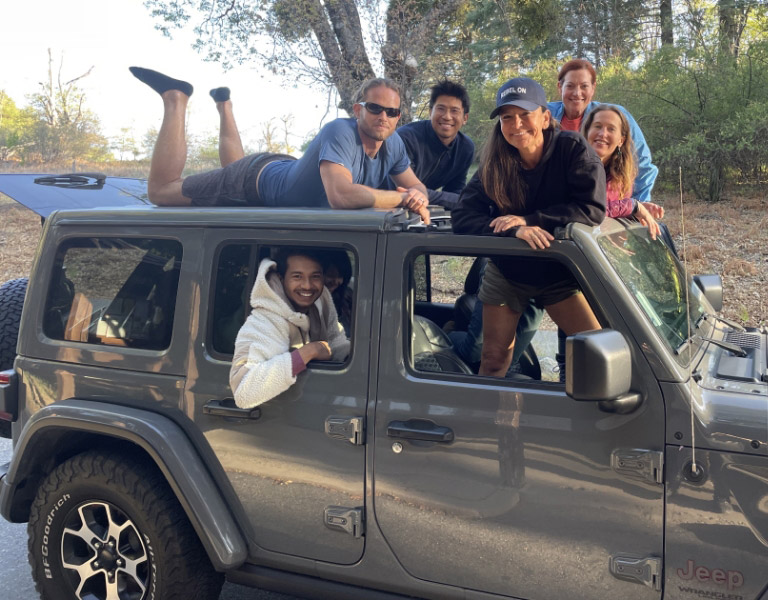 photo of Radicle team on a jeep